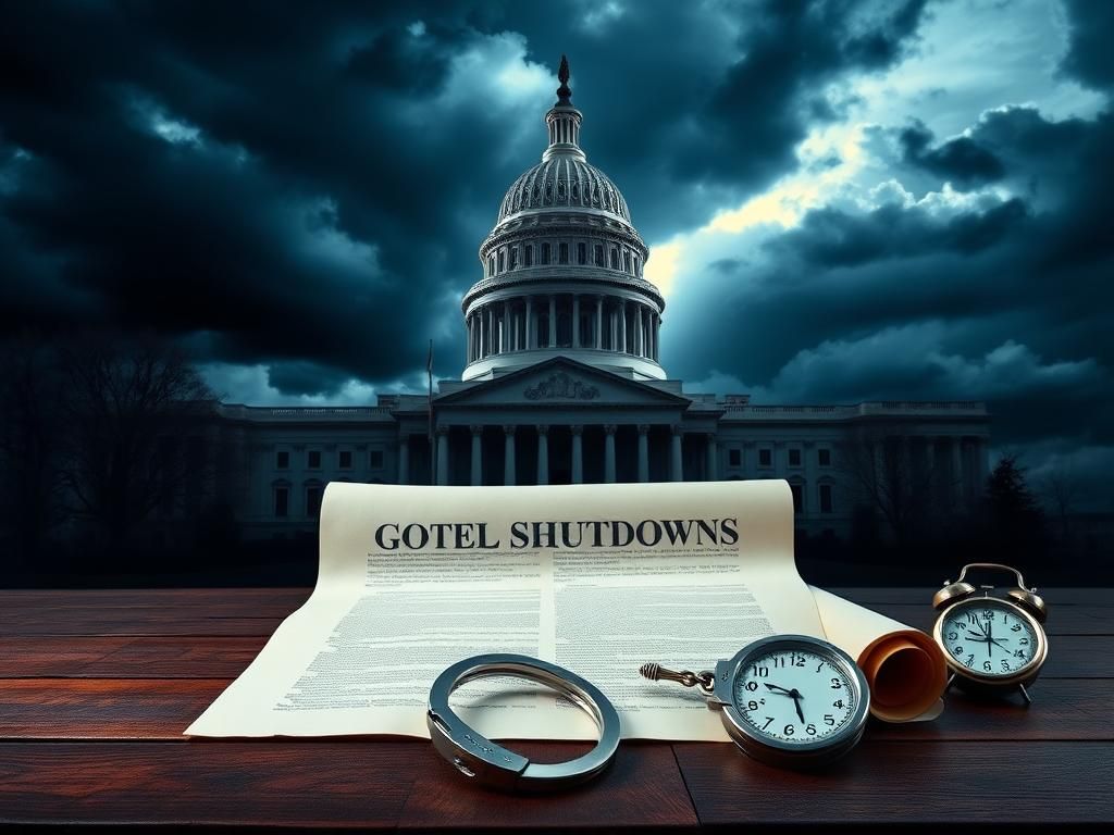 Flick International Dark storm clouds loom over the U.S. Capitol building during a government shutdown standoff.