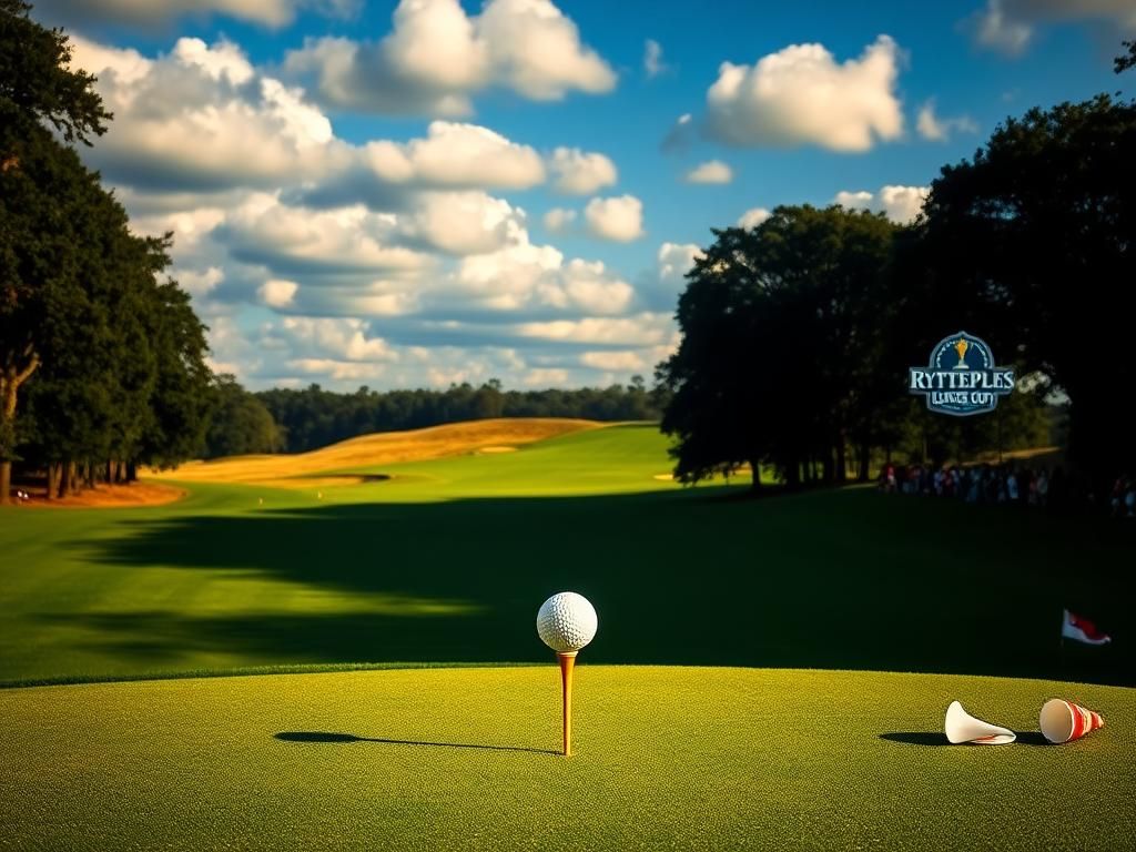 Flick International Empty tee box at Bethpage Black golf course symbolizing competition