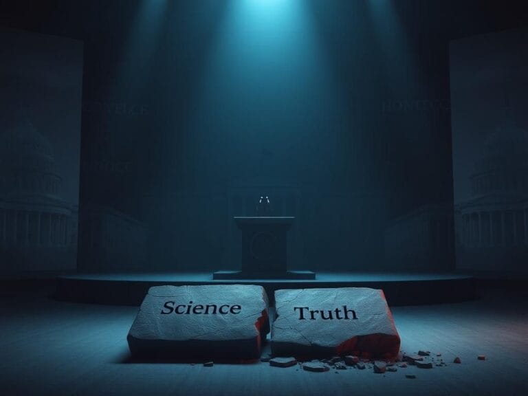 Flick International Empty stage with podium symbolizing political discourse