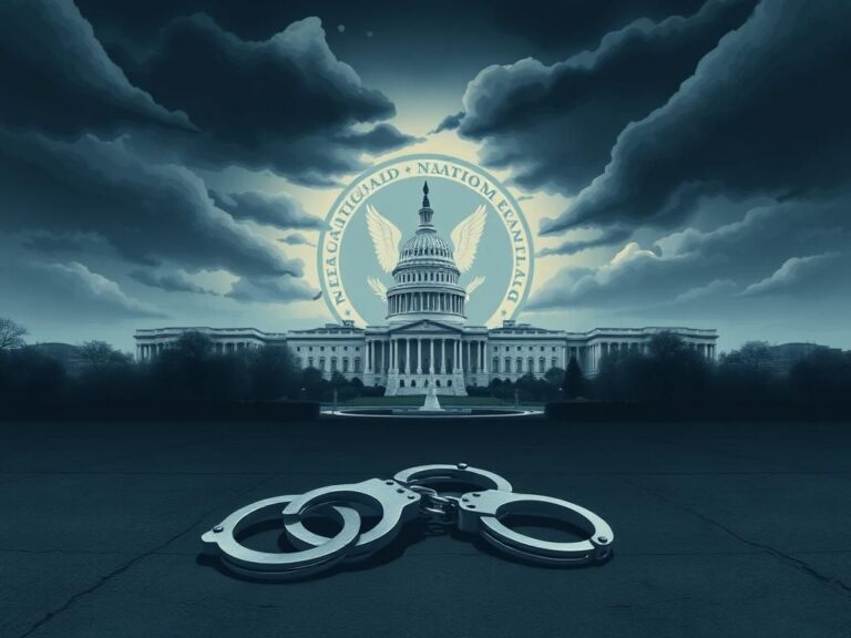 Flick International Massive National Guard emblem against Washington, D.C. skyline with stormy clouds