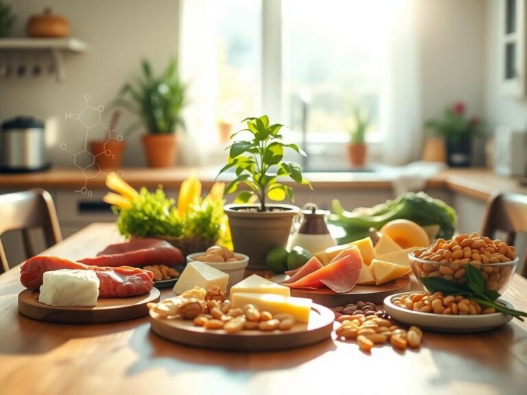 Flick International Serene kitchen scene with wholesome foods rich in cysteine for gut healing