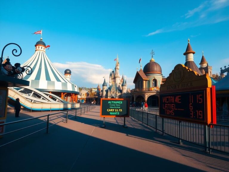 Flick International A deserted scene inside a Disney theme park with empty rides and pathways devoid of visitors