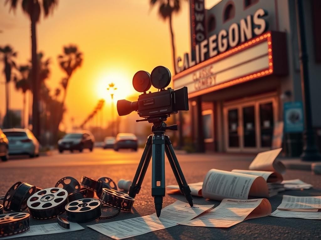 Flick International Nostalgic film set featuring a classic camera and film reels
