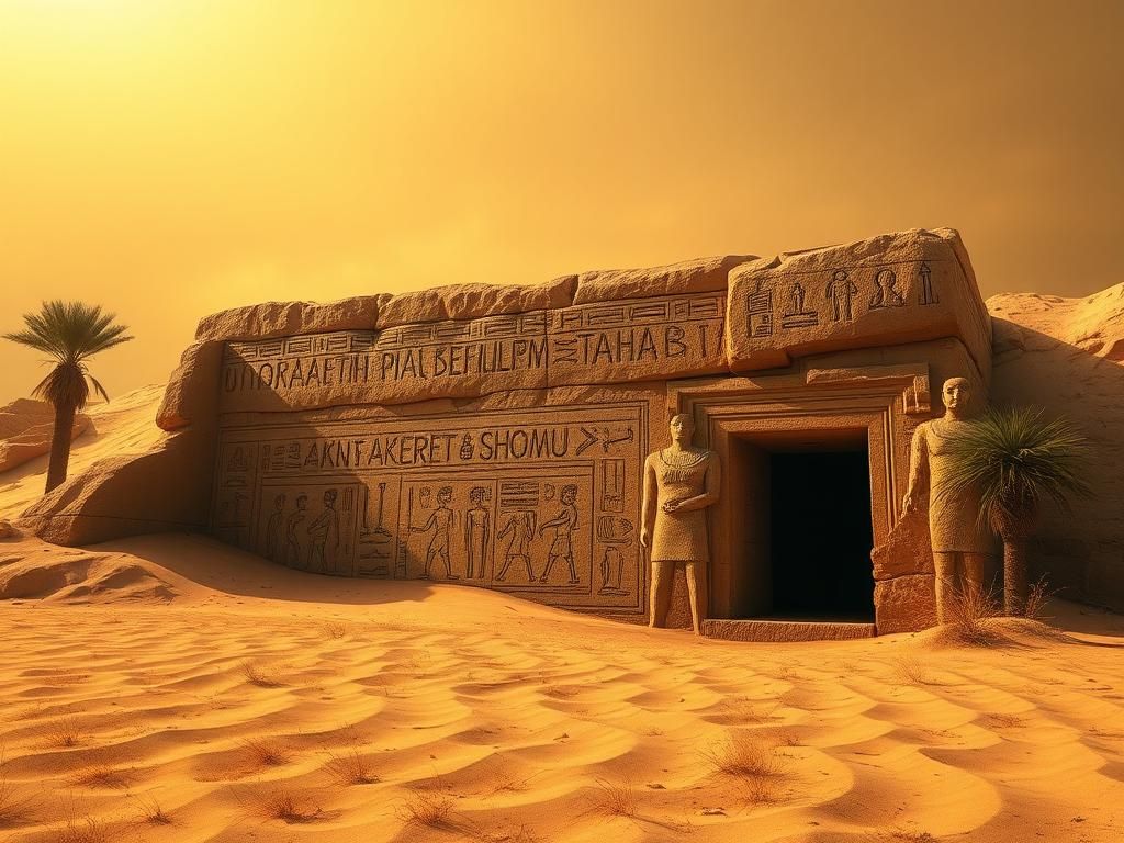 Flick International Ancient limestone relief depicting Egyptian seasons from the Saqqara tomb