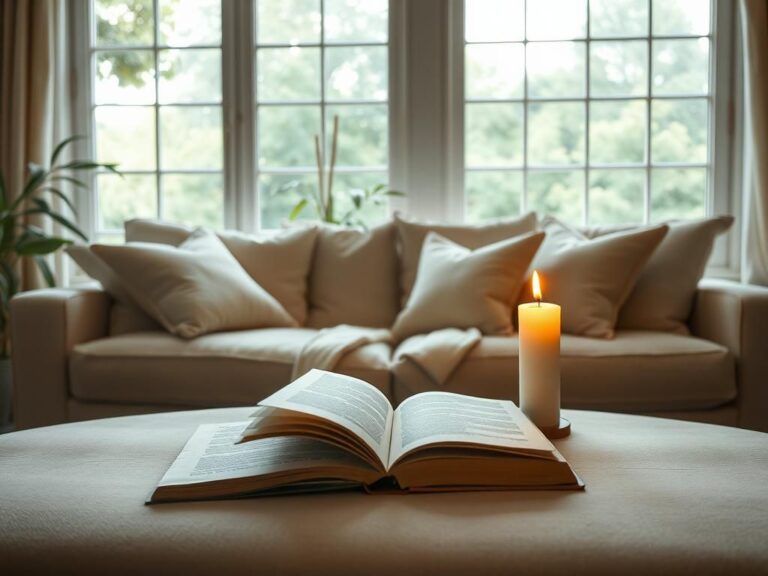 Flick International A serene living room interior symbolizing nesting and healing