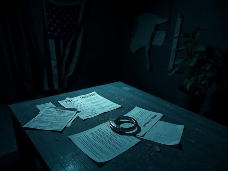 Flick International A dimly lit room featuring a crumpled American flag and a broken map of Israel, symbolizing the seriousness of the situation.