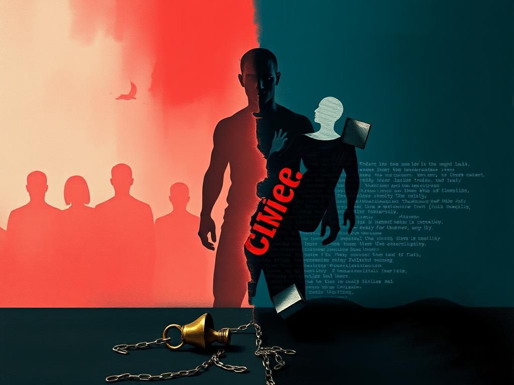 Flick International Abstract representation of masculinity in conflict with modern gender perceptions