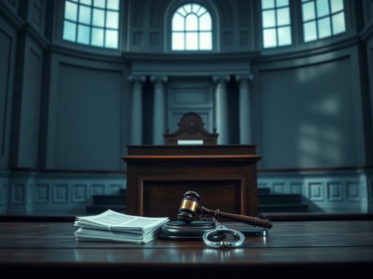 Flick International A tense courtroom scene featuring a wooden witness stand and a judge's gavel