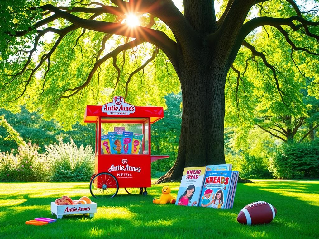 Flick International Bijan Robinson promotes literacy at a vibrant Atlanta park with Auntie Anne’s pretzel cart