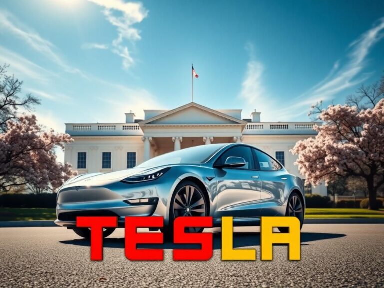 Flick International Sleek modern electric vehicle parked in front of the White House