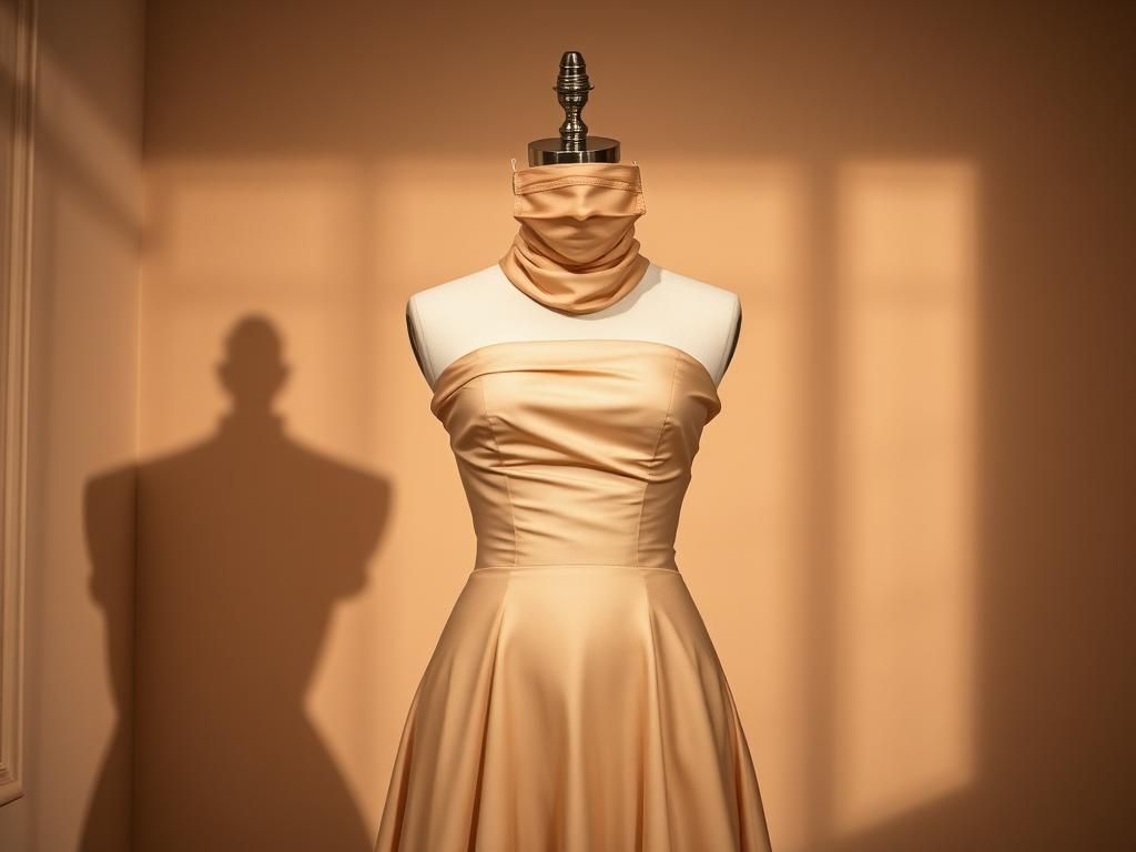 Flick International Kim Kardashian wearing a nude mask and strapless corseted gown at the Academy Museum Gala