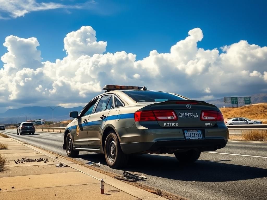 Flick International California Highway Patrol vehicle damaged by shrapnel during Marine Corps live-fire training demonstration