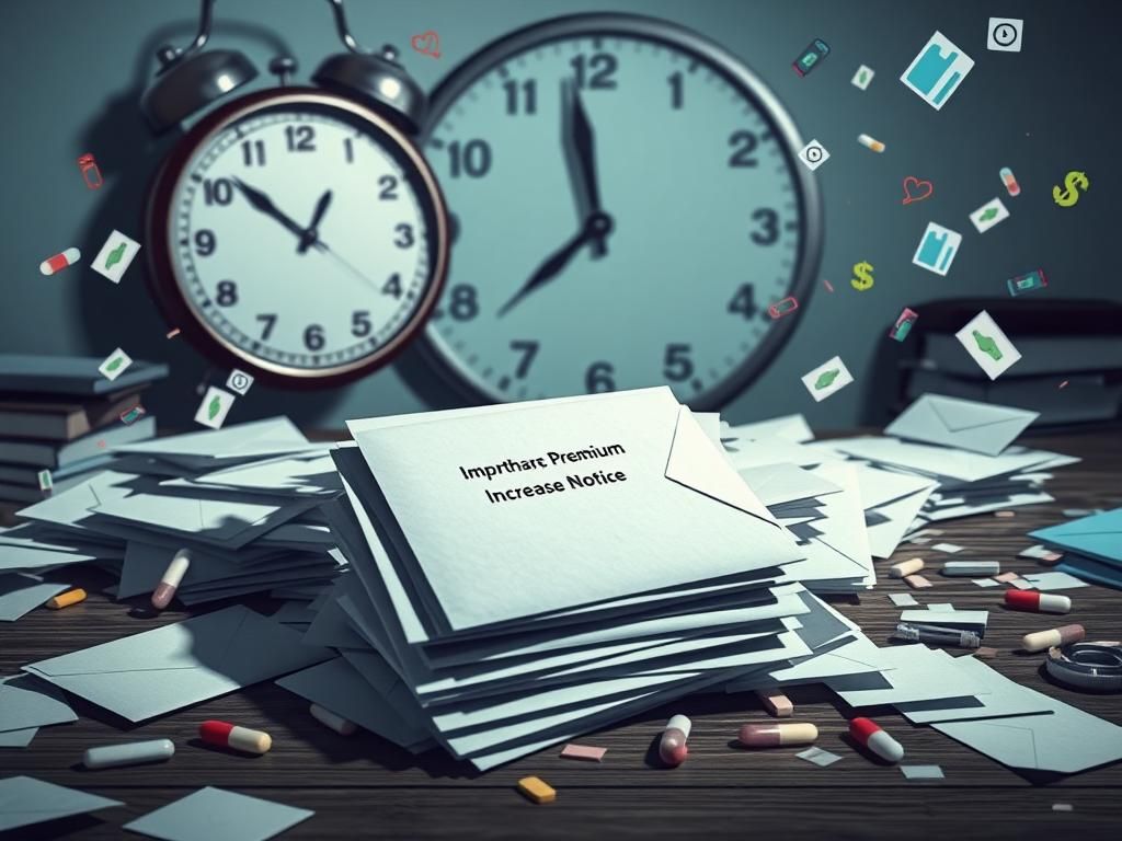 Flick International Conceptual scene depicting chaos of government shutdown with healthcare themes