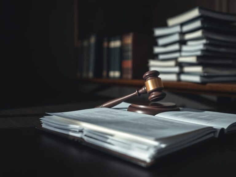 Flick International A gavel resting on a dark wood bench symbolizing justice in a courtroom setting