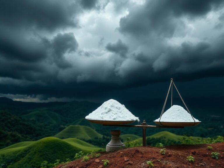 Flick International Dramatic Colombian landscape with storm clouds illustrating tensions over drug trade