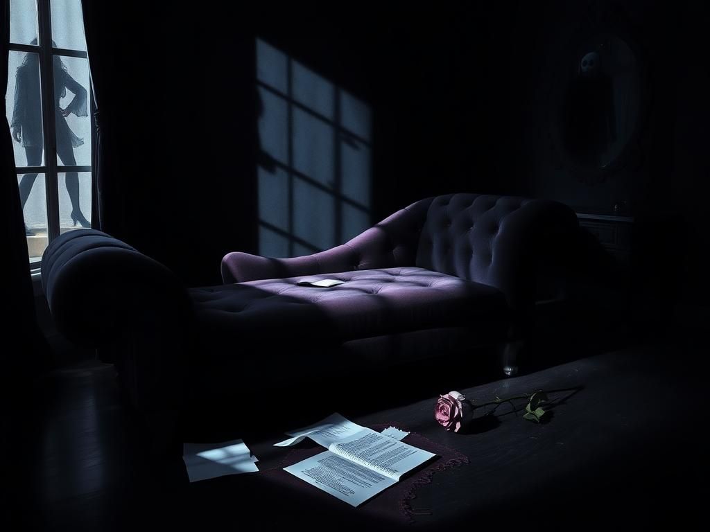 Flick International Ominous room symbolizing entrapment in Jeffrey Epstein's trafficking ring