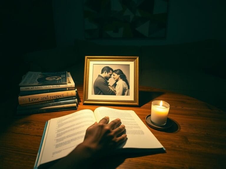 Flick International Cozy living room scene featuring a vintage photo frame and domestic elements symbolizing love and connection amid tension.