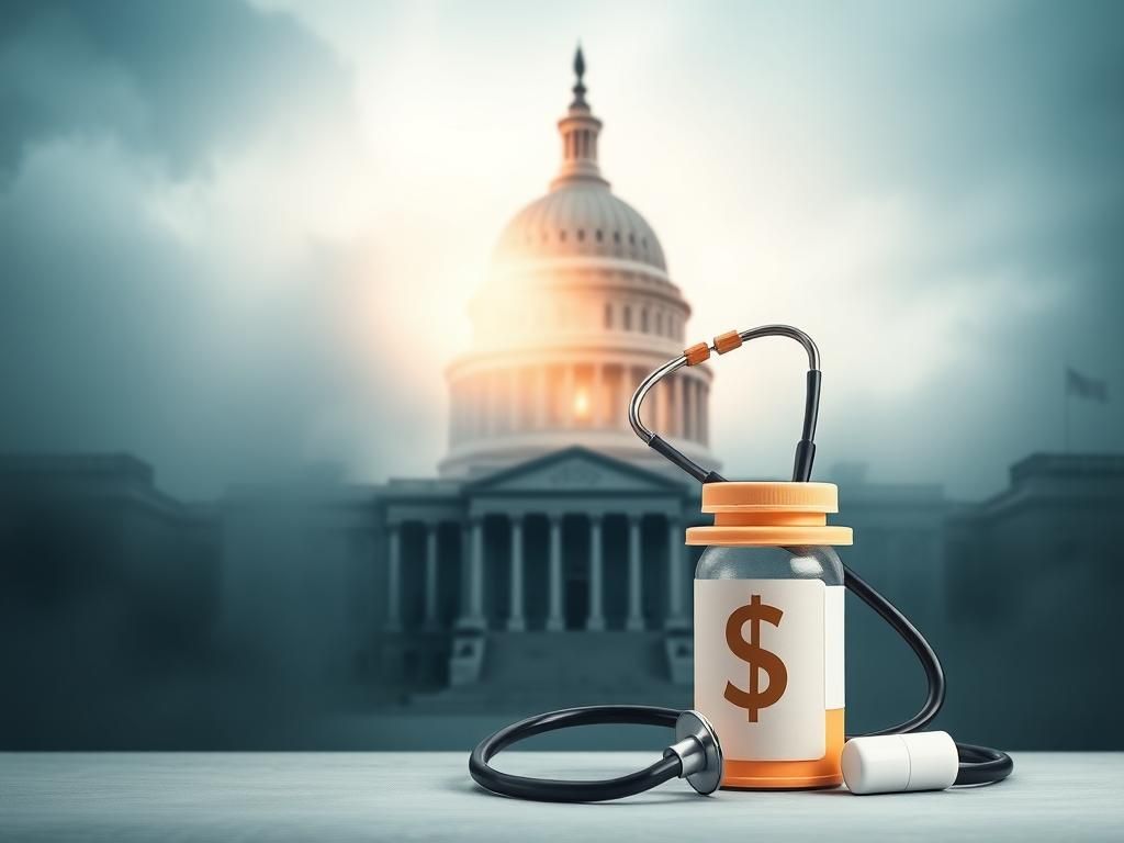 Flick International Conceptual image of the U.S. Capitol building in a foggy atmosphere, symbolizing political negotiations uncertainty.