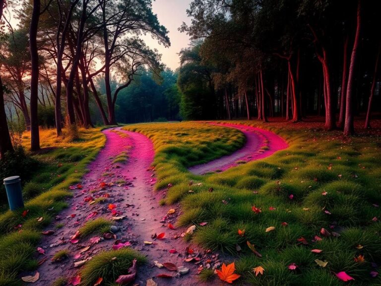 Flick International A serene landscape with two distinct pathways in a lush forest, symbolizing identity exploration and traditional recognition.