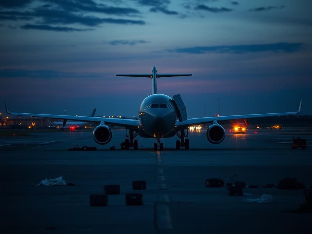 Flick International Royal Australian Air Force KC-30A aircraft taxiing on the runway during an emergency landing