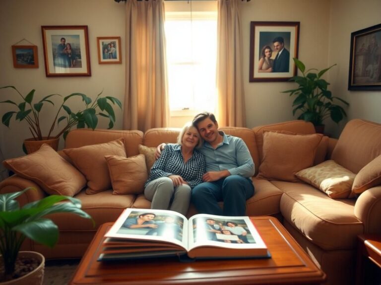 Flick International Nostalgic living room setting with vintage decor and warm colors