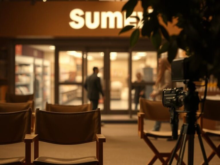 Flick International Vintage Hollywood film set with empty director's chairs representing Dakota Johnson's childhood