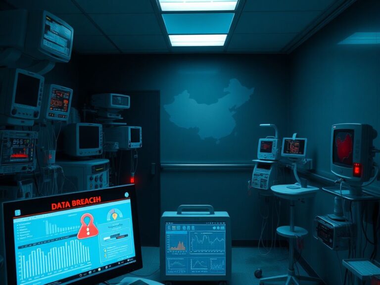 Flick International Dimly lit hospital room with medical devices highlighting vulnerabilities and danger