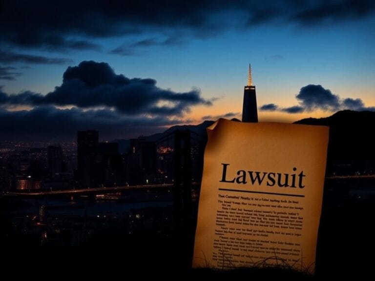 Flick International Dramatic cityscape of San Francisco at dusk with iconic landmarks