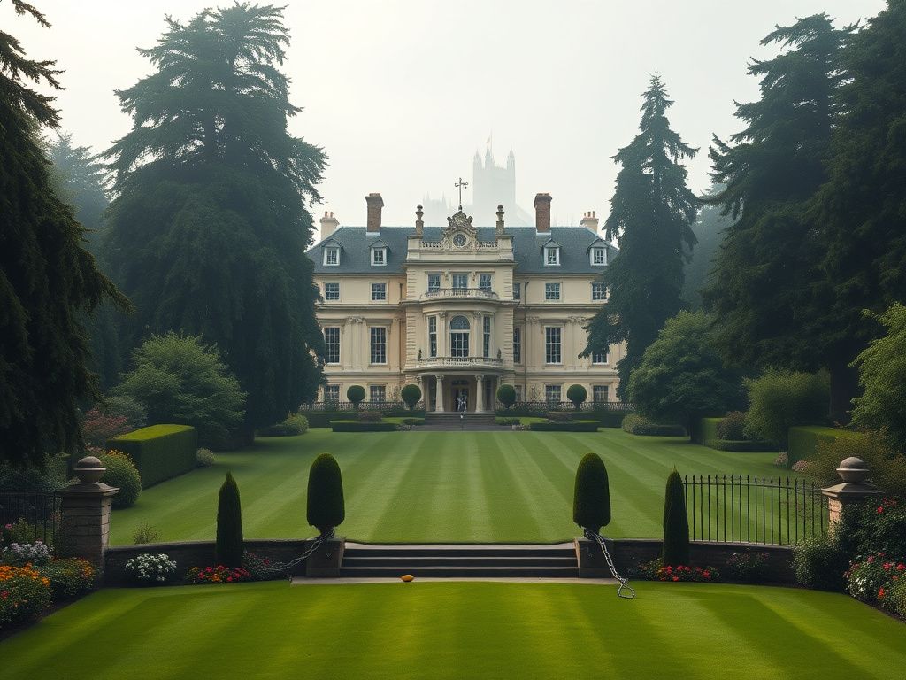 Flick International Opulent Royal Lodge showcasing tall windows and ornate balconies set in a lush garden