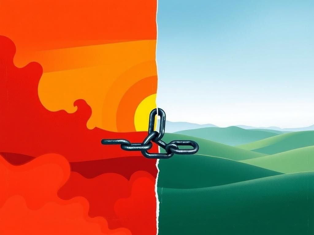 Flick International A stylized split scene depicting the themes of apology and defense in politics