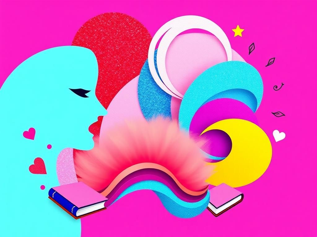 Flick International Abstract representation of gender and sexuality studies with vibrant colors and patterns