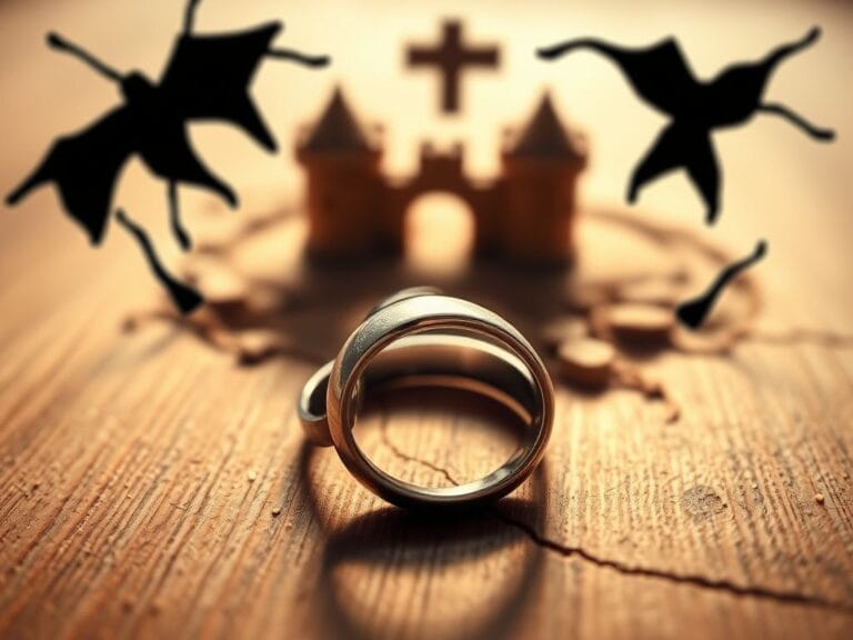 Flick International Close-up of two intertwined wedding bands on a wooden surface, symbolizing love and commitment.