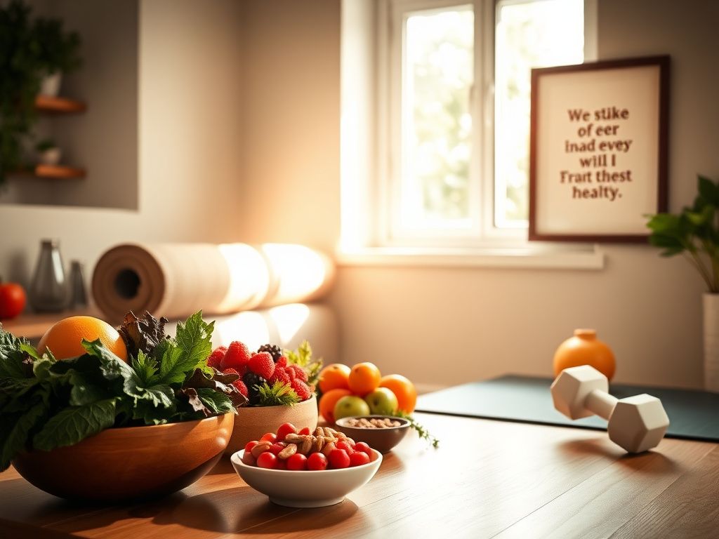 Flick International A tranquil kitchen scene featuring fresh fruits and vegetables symbolizing a brain-healthy diet