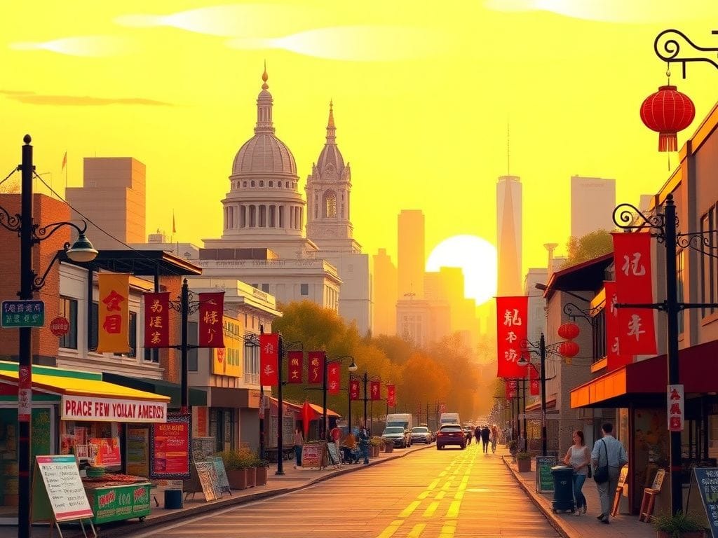 Flick International Vibrant New Jersey urban landscape showcasing cultural diversity