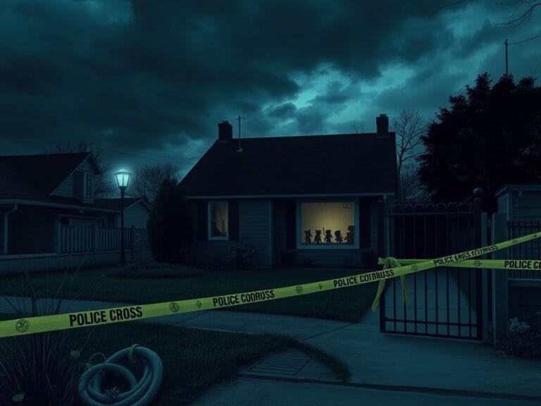 Flick International A dark suburban house shrouded in foreboding clouds, showcasing neglect and an unsettling atmosphere.