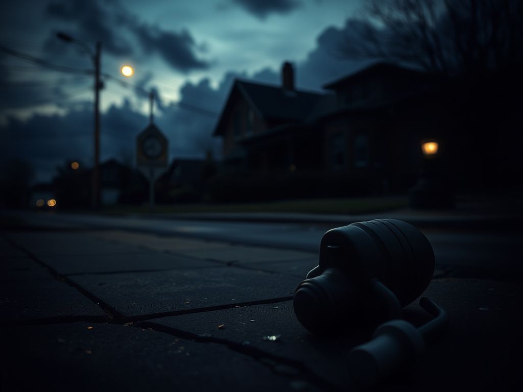 Flick International A haunting urban landscape at dusk symbolizing fear and tension