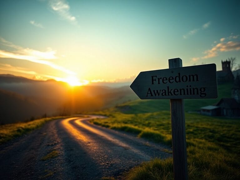 Flick International Serene landscape at dawn with a winding road and lush green hills symbolizing a journey of transformation