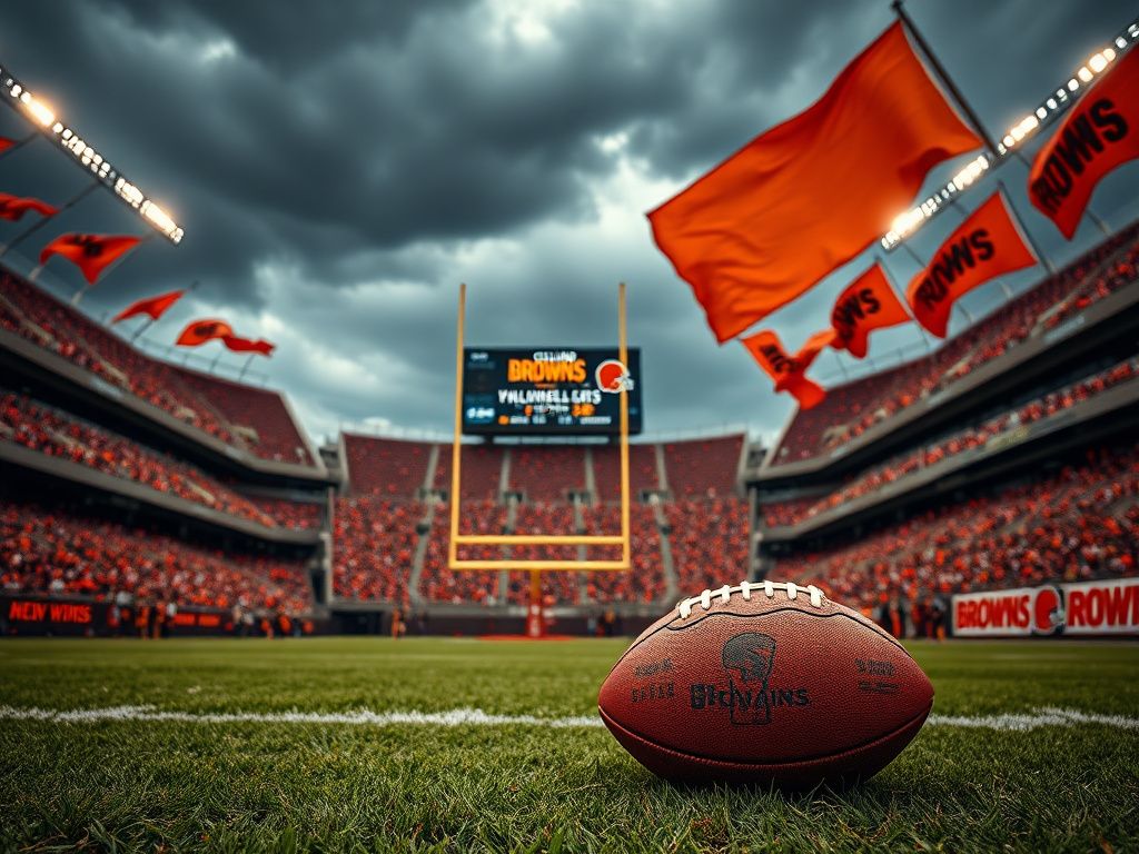 Flick International Empty NFL stadium with a worn football, reflecting fan disappointment