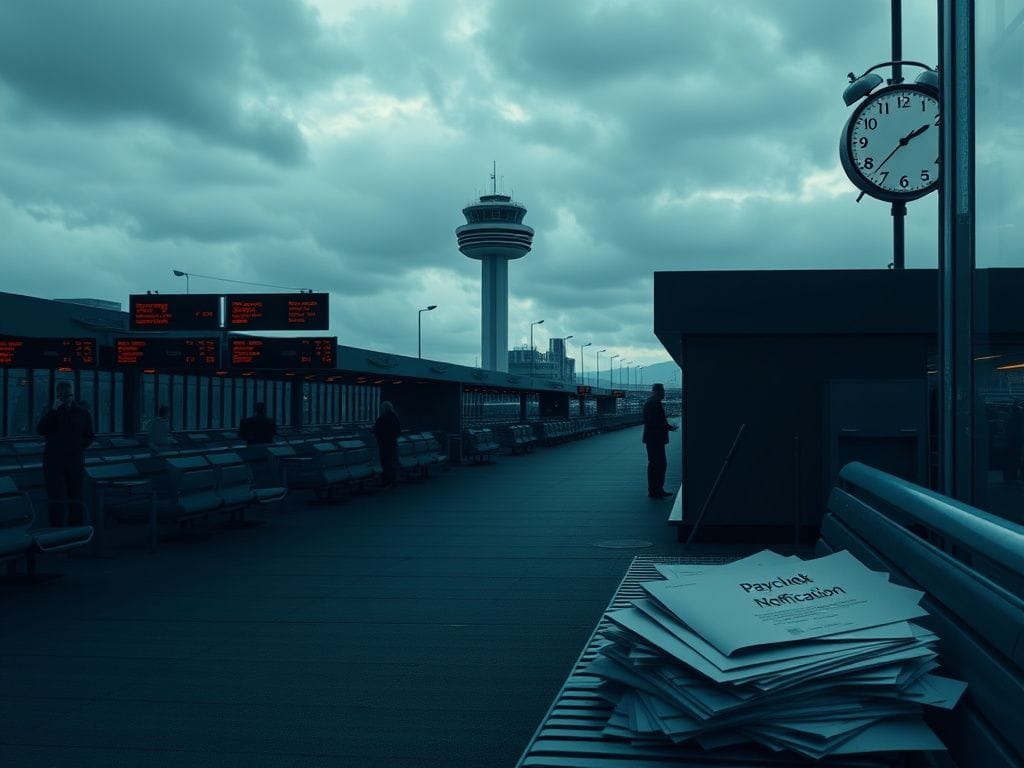 Flick International A half-empty airport terminal illustrating the effects of the government shutdown