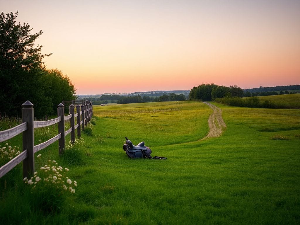 Flick International A serene countryside landscape illustrating the aftermath of a horse riding accident