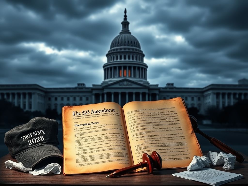 Flick International A solemn depiction of the U.S. Capitol building under a cloudy sky with an open U.S. Constitution in the foreground