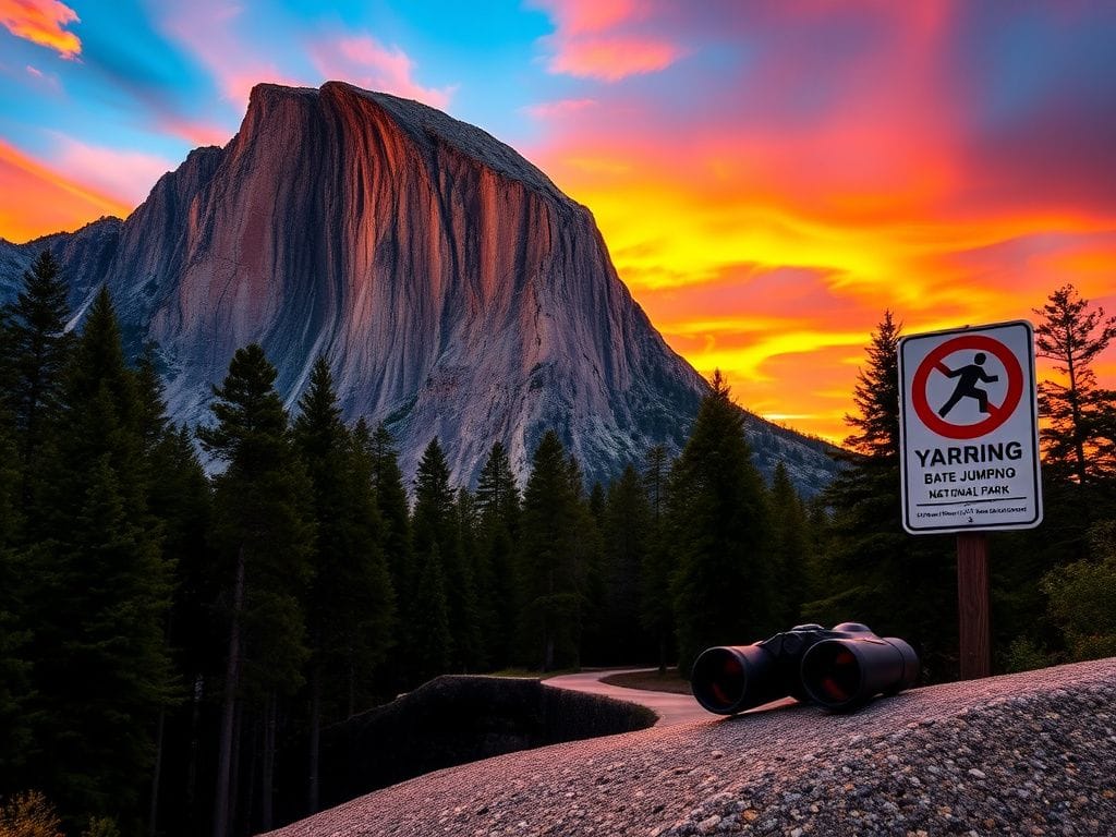 Flick International Dramatic sunset view of El Capitan in Yosemite National Park with a vibrant sky