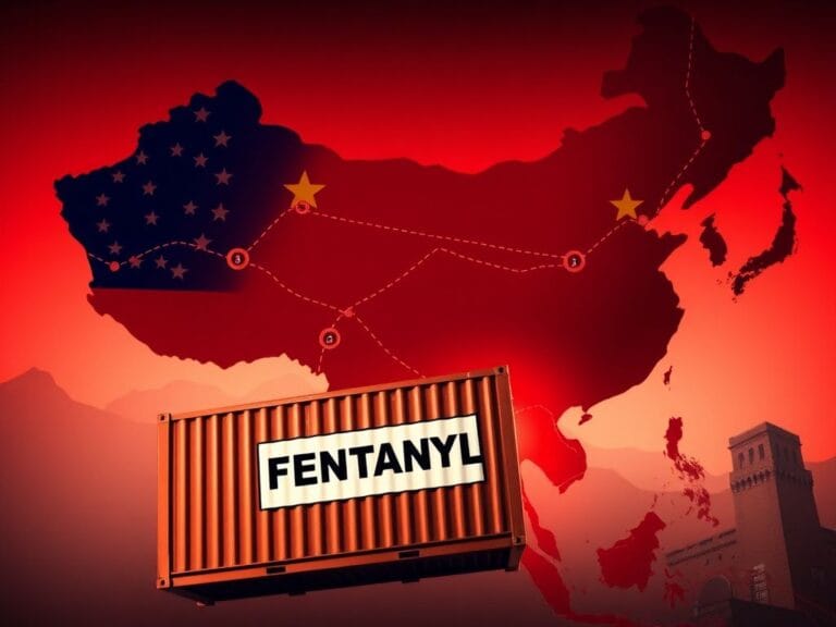 Flick International Map of Asia highlighting trade routes and fentanyl trafficking concerns
