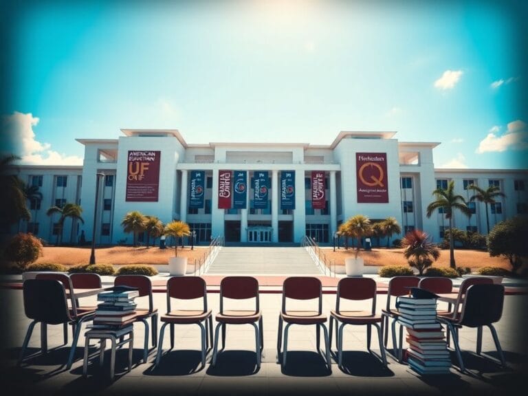 Flick International A modern university campus in Florida with empty desks symbolizing job vacancies