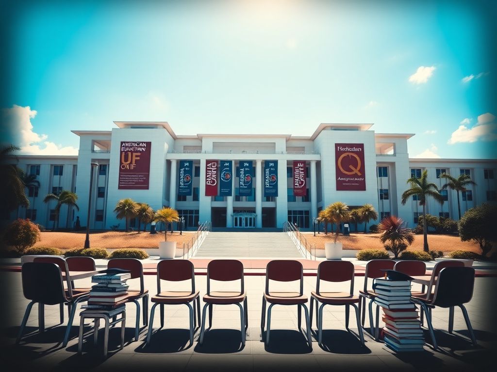 Flick International A modern university campus in Florida with empty desks symbolizing job vacancies