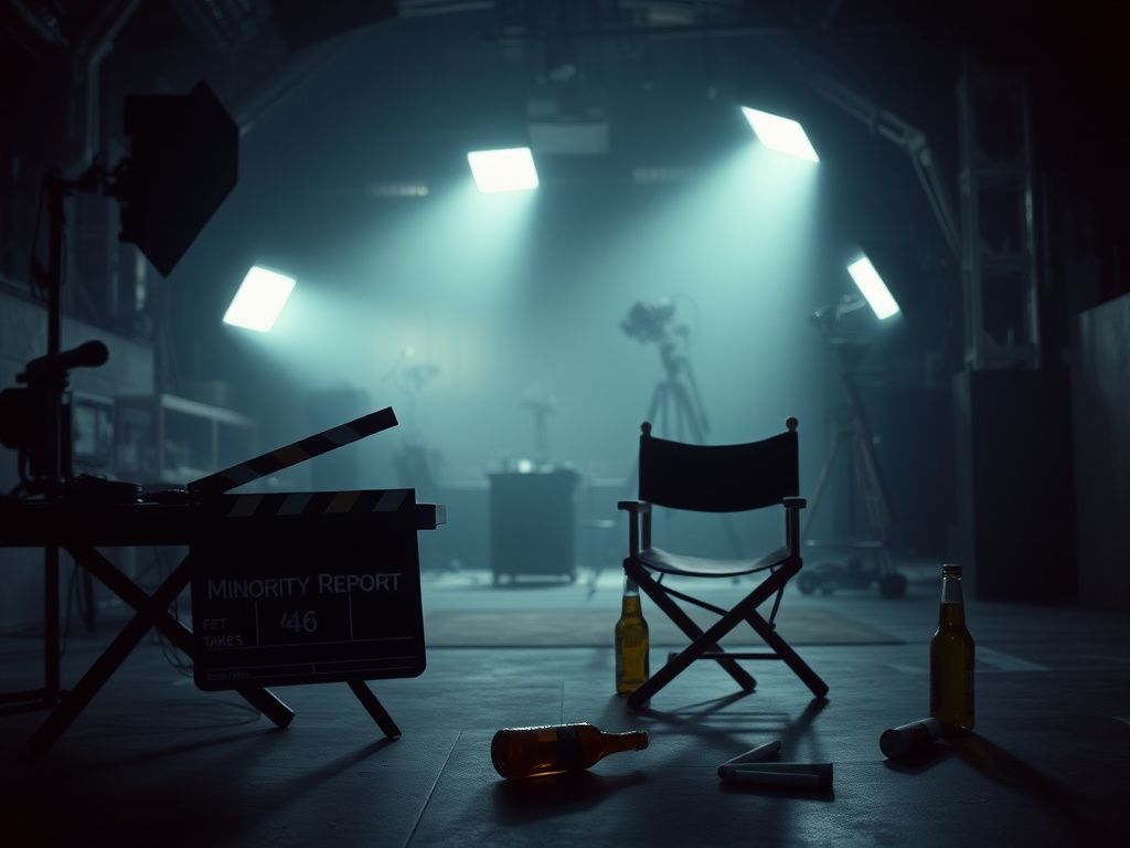 Flick International Empty film set from 'Minority Report' with futuristic equipment and shadows