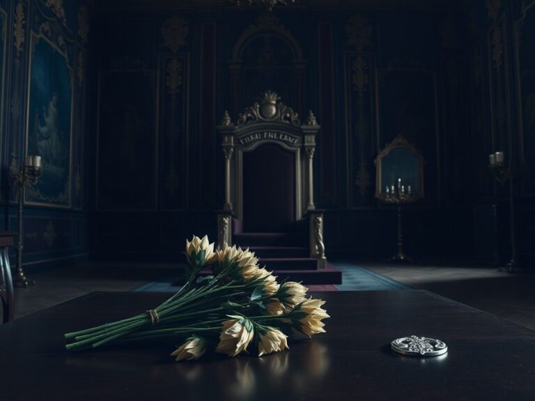 Flick International Ornate throne in a historic palace room symbolizing royal heritage and family tension