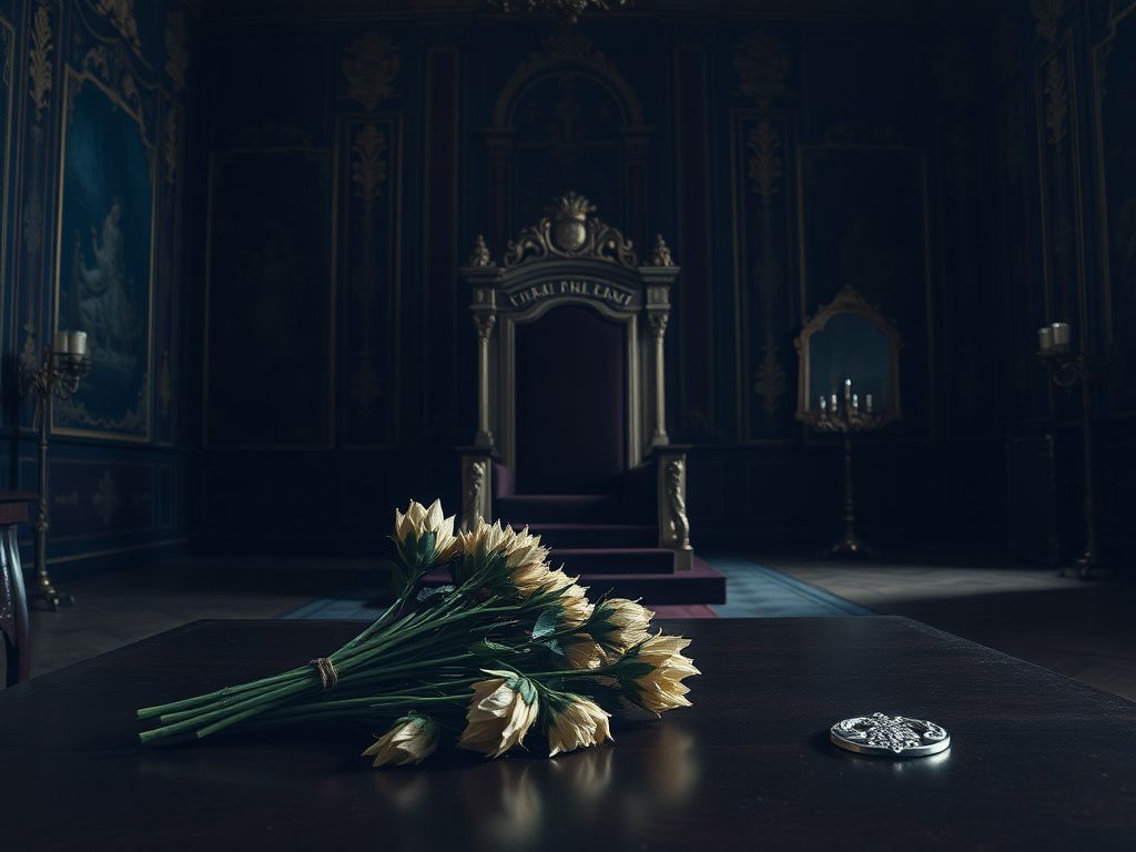 Flick International Ornate throne in a historic palace room symbolizing royal heritage and family tension