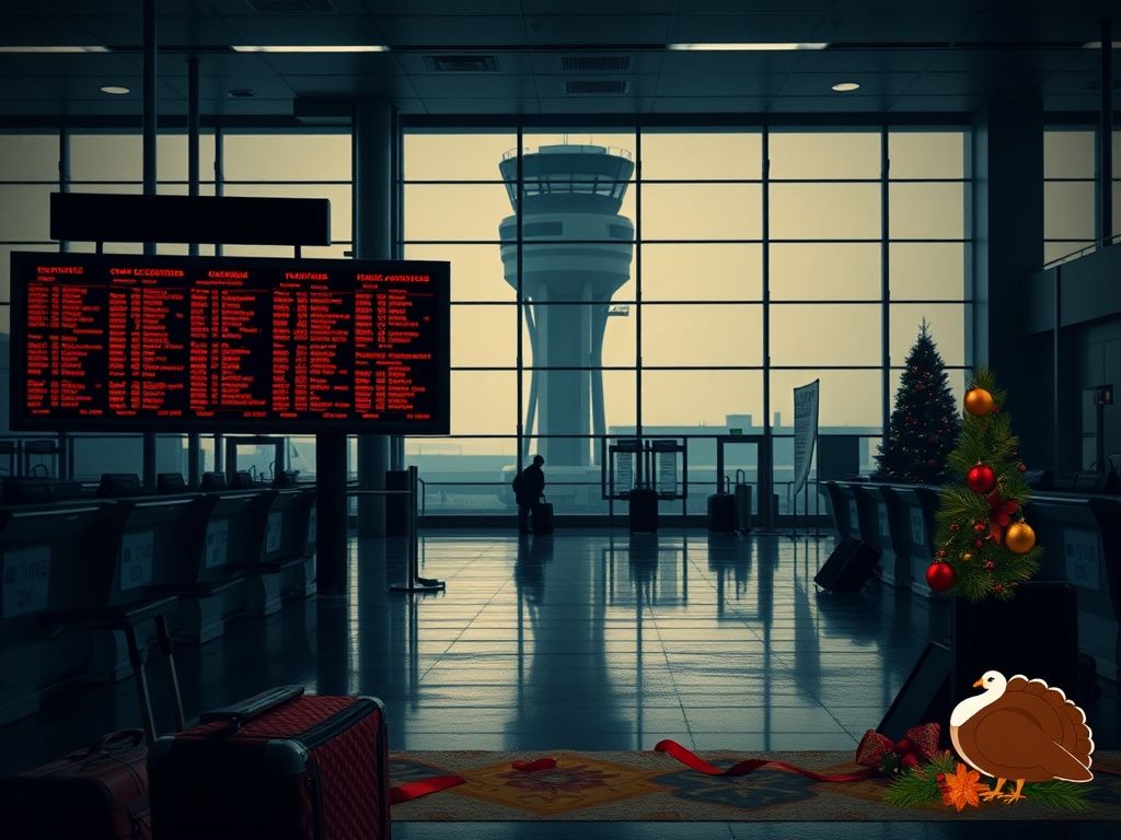 Flick International Empty airport terminal showcasing the impact of government shutdown