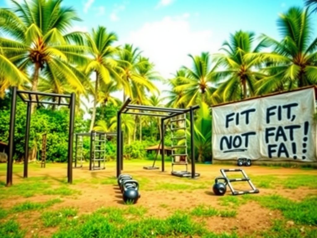 Flick International Military training equipment in a tropical outdoor setting in Malaysia